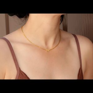 18K gold fill chai necklace